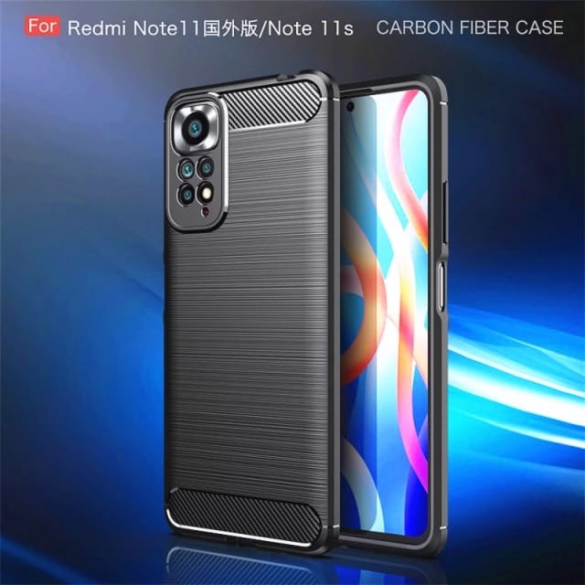 XIAOMI REDMI NOTE 11 PRO 5G 10 10S 10 5G 10 PRO 9 9 PRO SOFT CASE BRUSHED CARBON