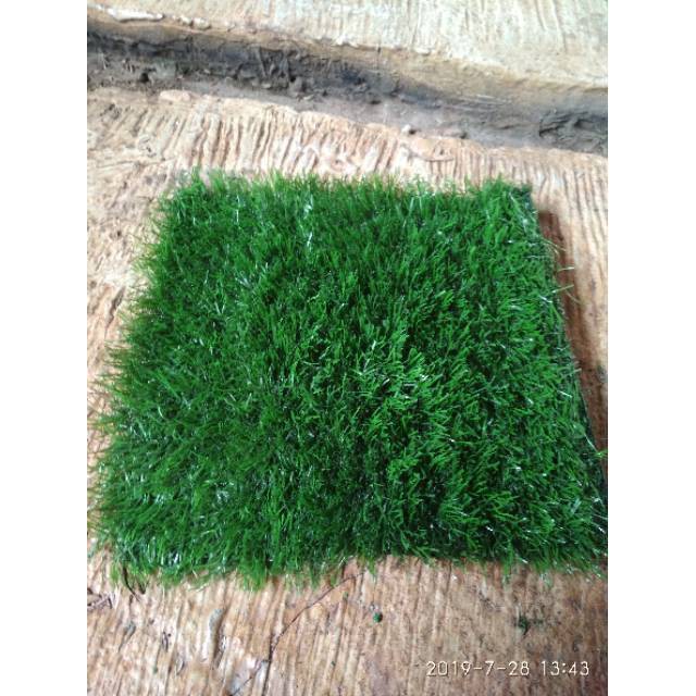Rumput sintetis atau rumput plastik type swiss 3cm ukuran 25x25