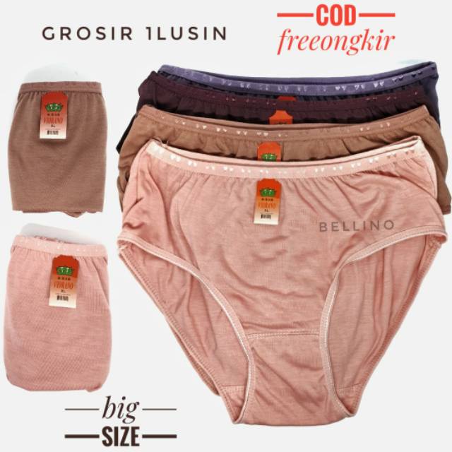 Cd Wanita Murah Fidela Ukuran Besar Big Size L XL XXL / Celana Dalam Wanita Katun Polos