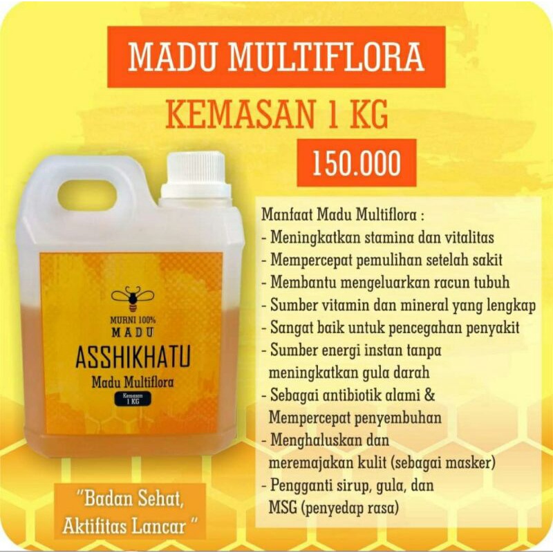 

Terlaris ASSHIKHATU MADU MURNI MULTIFLORA (1kg)