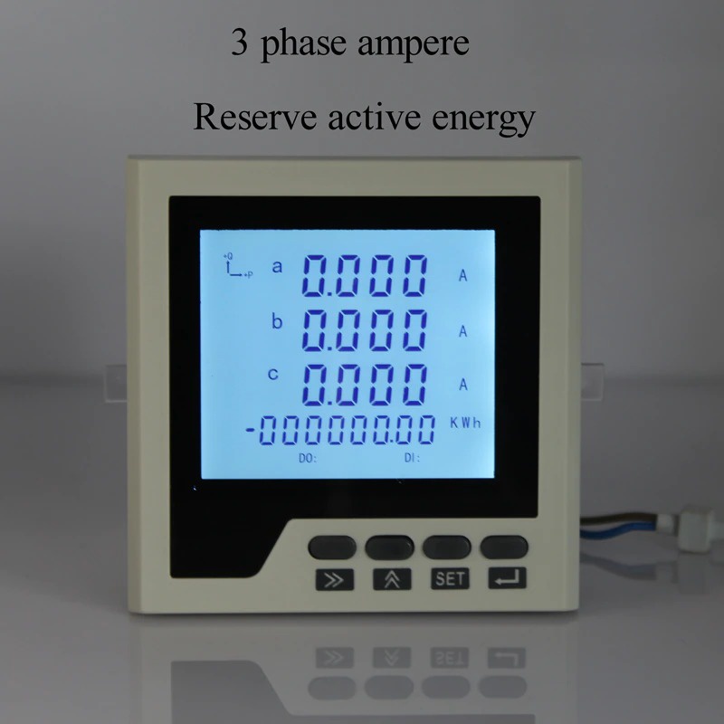 Multifunction Current Meter 3 Phase Electric Current Voltage Frequency Power Energy Meter RS485