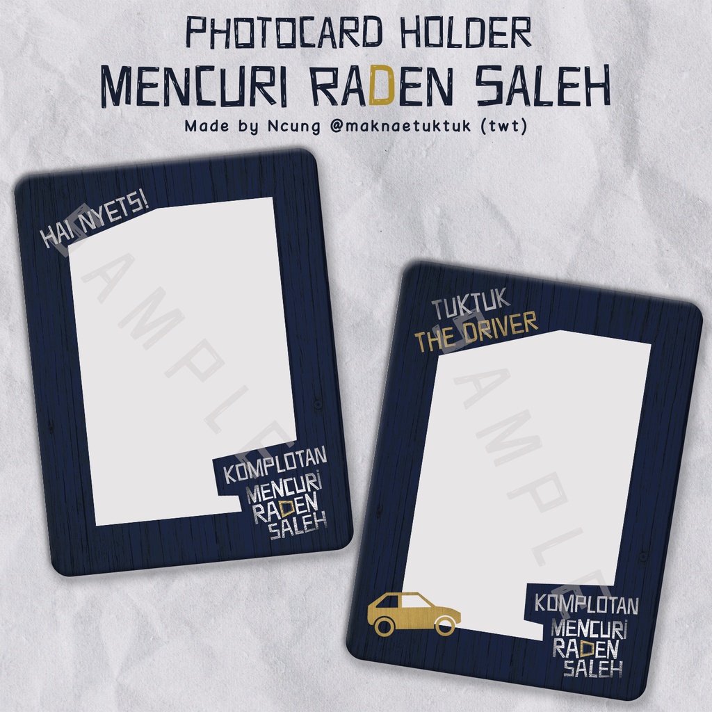 [BACA DESC] Photocard Holder Mencuri Raden Saleh | PC Holder MRS