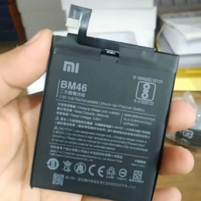 Xiaomi Baterai Bm46 baterai xiaomi redmi note 3 ORIGINAL 100%