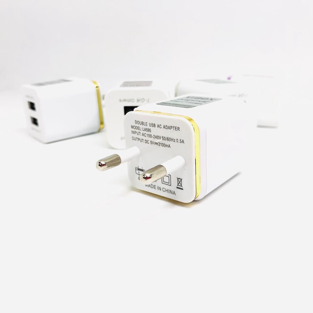 New Travel Adaptor / Batok vibox List 2Usb 2.4A kwalitas bagus dan original