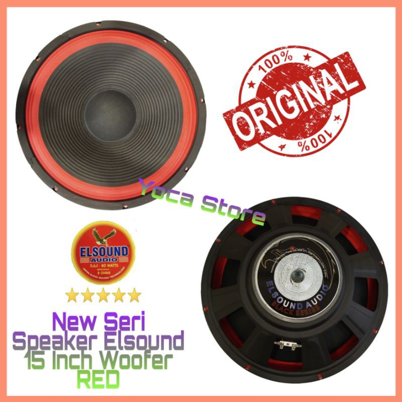Speaker Woofer Elsound 15 inch 450 Watt (MERAH) Speaker Original
