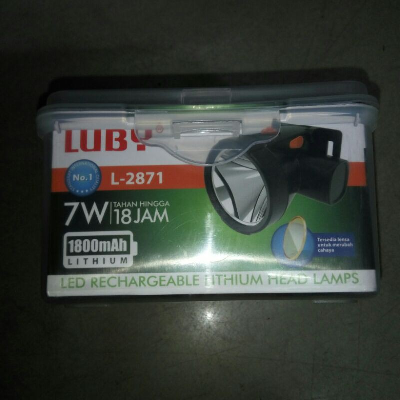 Luby head lamp L2871 7 watt senter kepala L 2871 7w 7watt