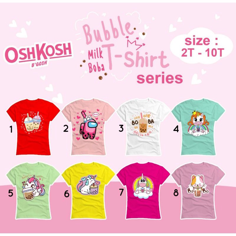 T-shirtBubbleMilkBobaSeries