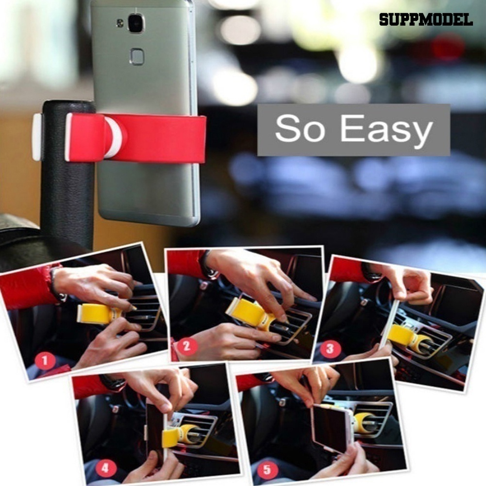 Sdl Bracket Stand Mount Ac Mobil / Sepeda Holder Handphone Mini Universal Rotasi 360 °