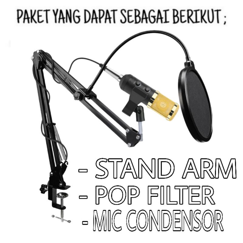 Paket Karaoke Studio Rekaman Musik Soundcard Speaker Monitor 4 Inch