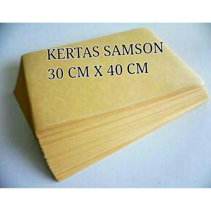 

KERTAS SAMSON / KRAFT 30 CM X 40 CM, 80 gr (COCOK UNTUK SAMPUL BUKU, PACKING)