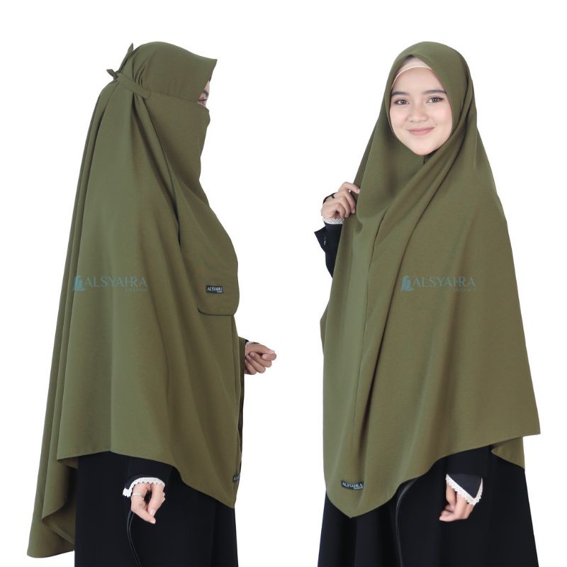 Set Khimar Instan Aisyah Luxury Wolfis Alsyahra Exclusive