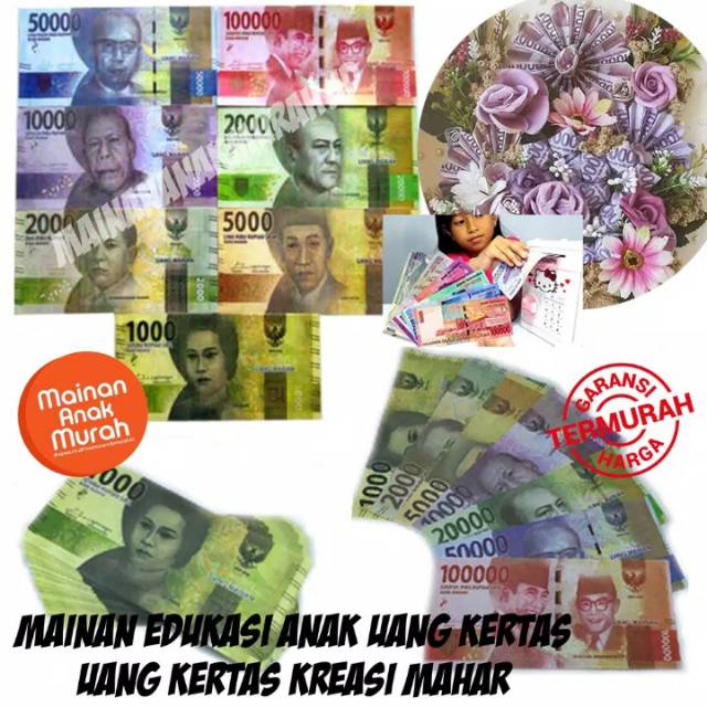 Uang kertas mahar uang mainan