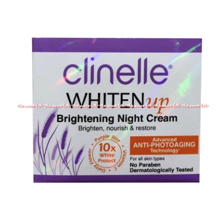 Clinelle Whiten Up 40ml Brightening Night Cream Krim Malam Wajah Clinele