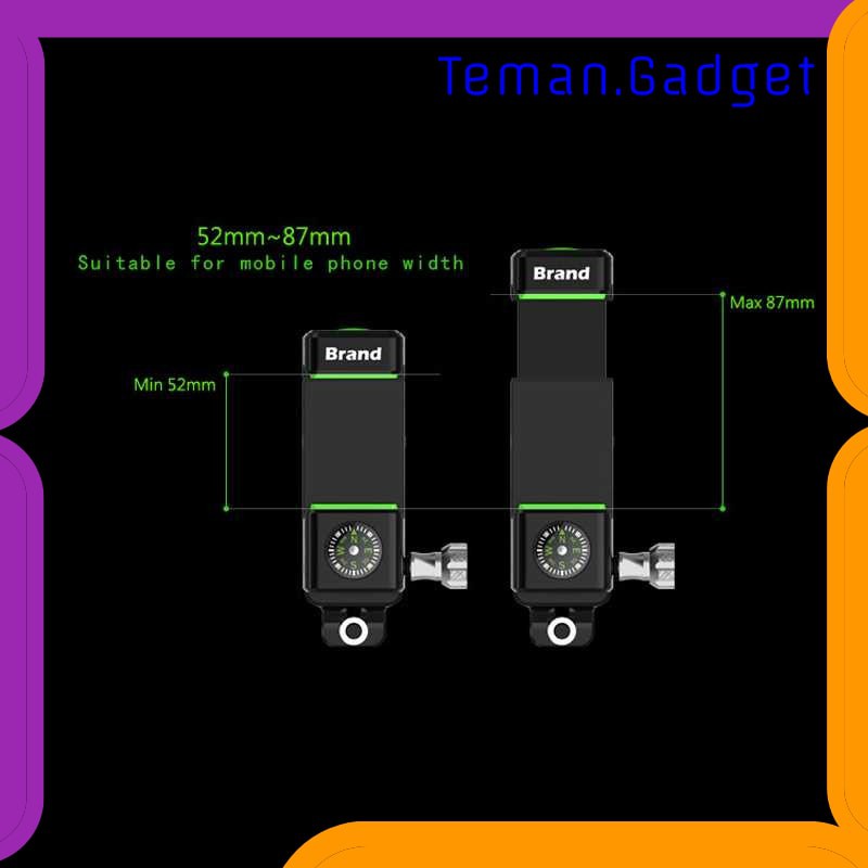 TG-IB419 Guider Smartphone Holder Sepeda dengan Kompas dan Lampu LED - Q003