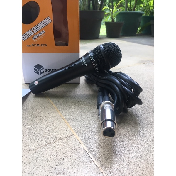 MICROPHONE MIC CABLE MIKROPON MIK KABEL SOUNDCREST SCM-270 ORIGINAL ORI BAGUS TERLARIS TERBAIK GARANSI