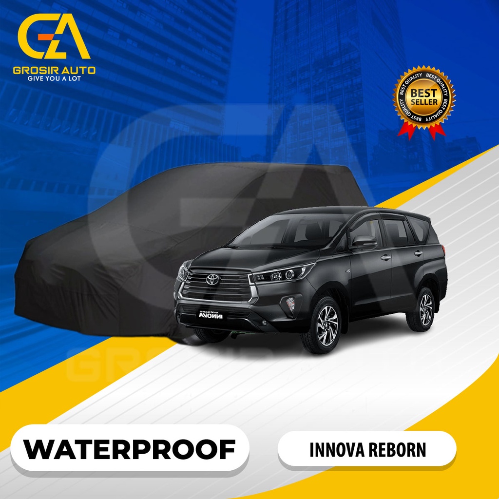 Sarung Body Cover Mobil Hitam /Sarung Penutup Mobil INNOVA REBORN Waterproof