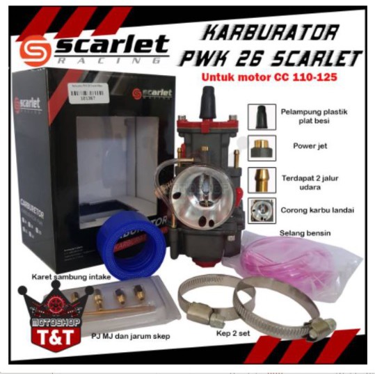 karburator karbu PWK 26 mm scarlet racing ukuran PWK26 NOT keihin sudco PE PWL TM