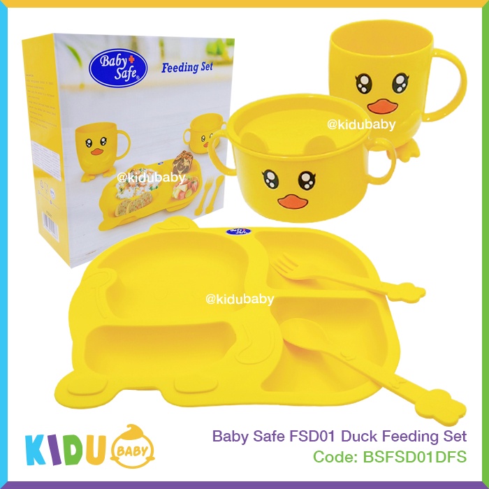 Baby Safe FSD01 Duck Feeding Set Perlengkapan Makan Bayi dan Anak Kidu Baby