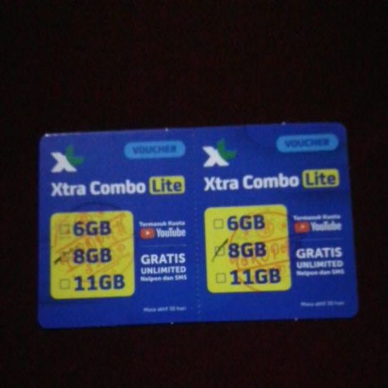 voucher xl xtra combo lite 8 gb