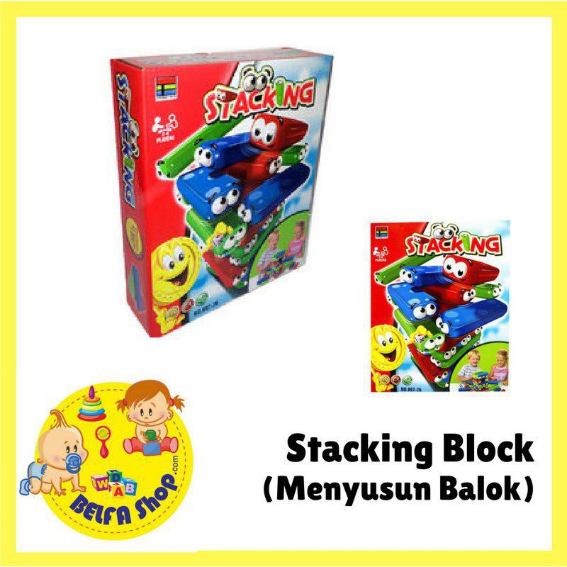 Uno Stacko Balok/ Game Kartu Uno/Stacking Block ( Menyusun Balok)