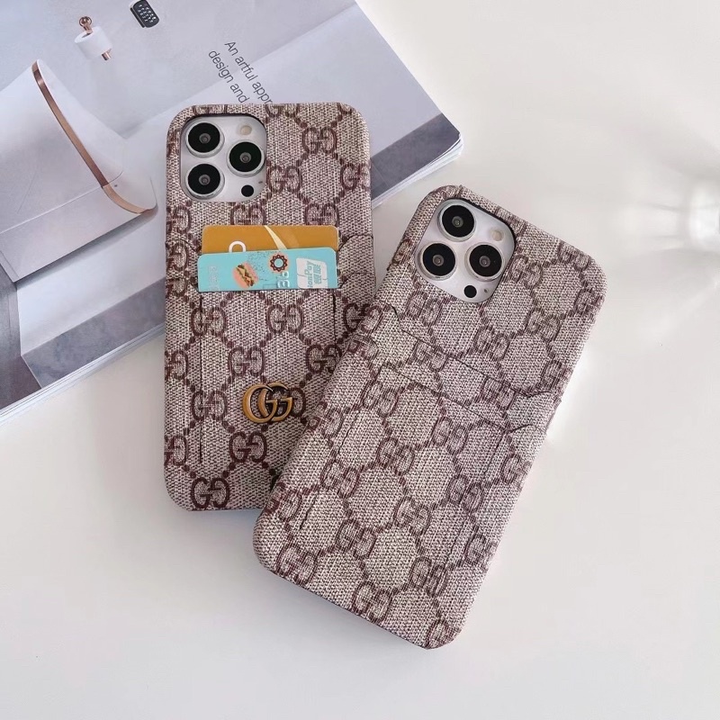 LV Gucciii Card Phone Case Iphone 13 Pro Max X Xs Xr XsMAX 11 11Pro 11ProMax 12 12Pro 12ProMax Branded Leather Case