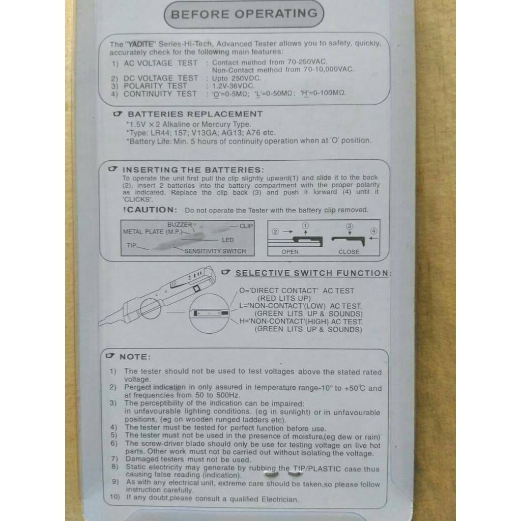 Tespen Bunyi Suara Buzz Tester Serba Guna