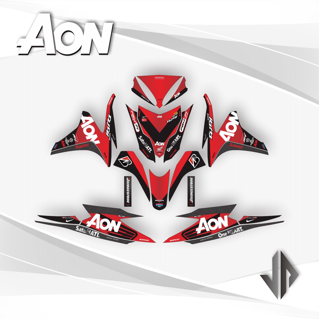 Decal Sticker / Stiker Vario 125 Old 2013 2014 AON - Merah