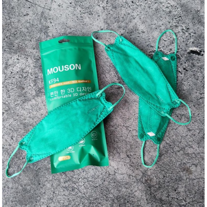 MASKER KF94 MOUSON 4 PLY PREMIUM EMBOSS, TOSCA (ISI 10PCS/PACK)