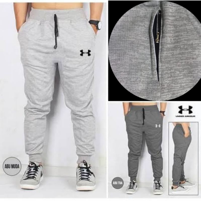 CELANA JOGGER PANJANG PRIA WANITA SAKU RESLETING JOGER GYM TRAINING TRENING TREINING RUNNING TRACKPANTS SWEATPANTS/Celana santai pria/celana harian pria/celana hits futsal running/celana kekinian muslimah/Jogger pants high waist celana bahan terlaris