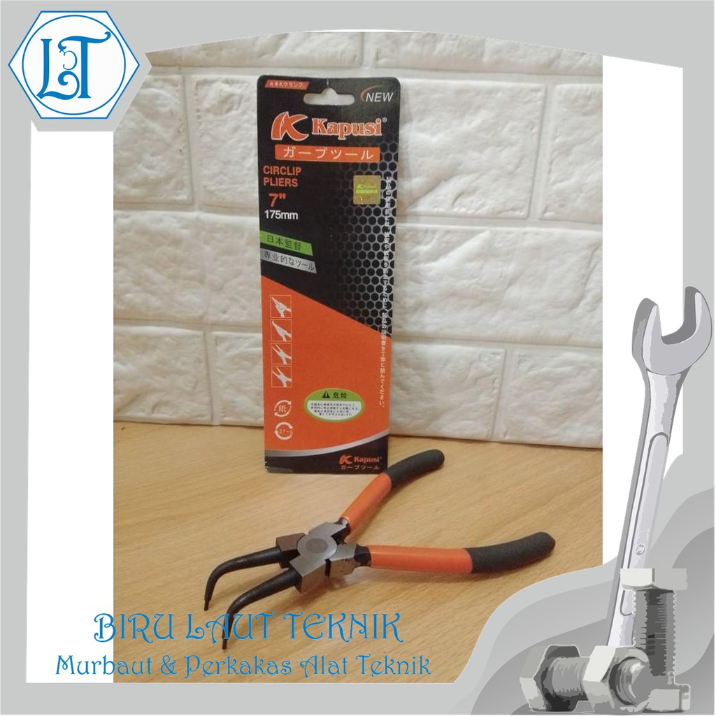 Perkakas KAPUSI Tang snap ring 7" IB BENGKOK TUTUP Murah