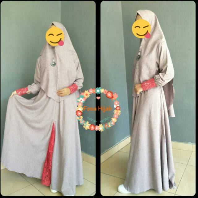 Set Gamis Aurora Denim by JRH