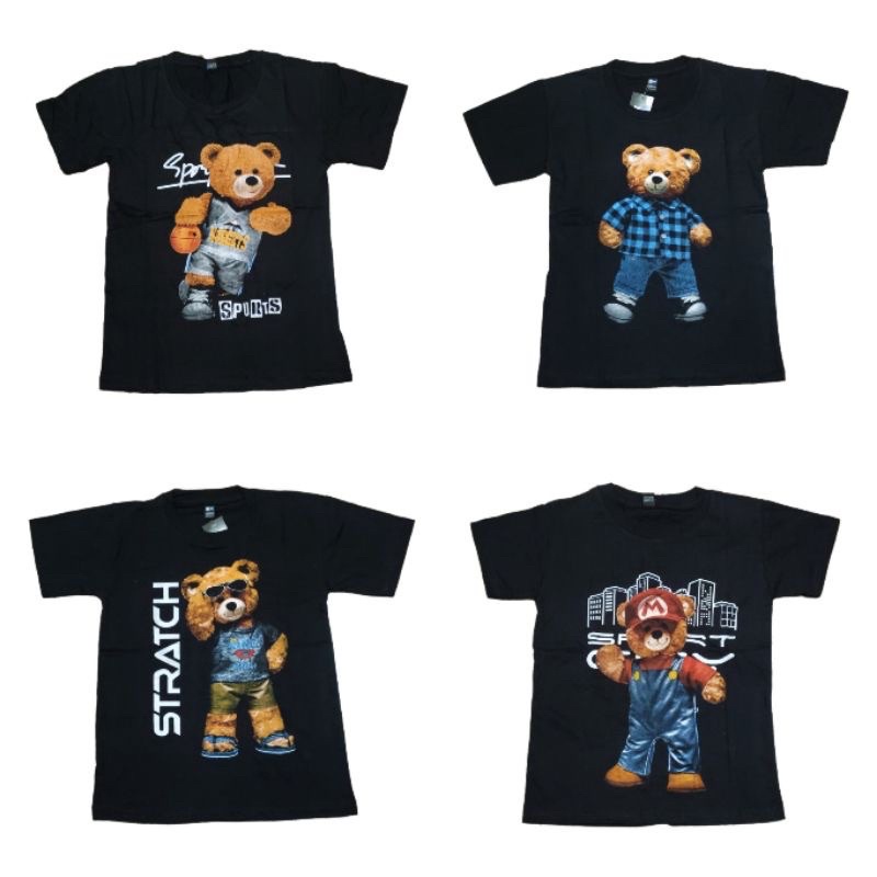 KAOS BAJU ANAK MOTIF TEDDY BEAR KIDS BEST SELLER