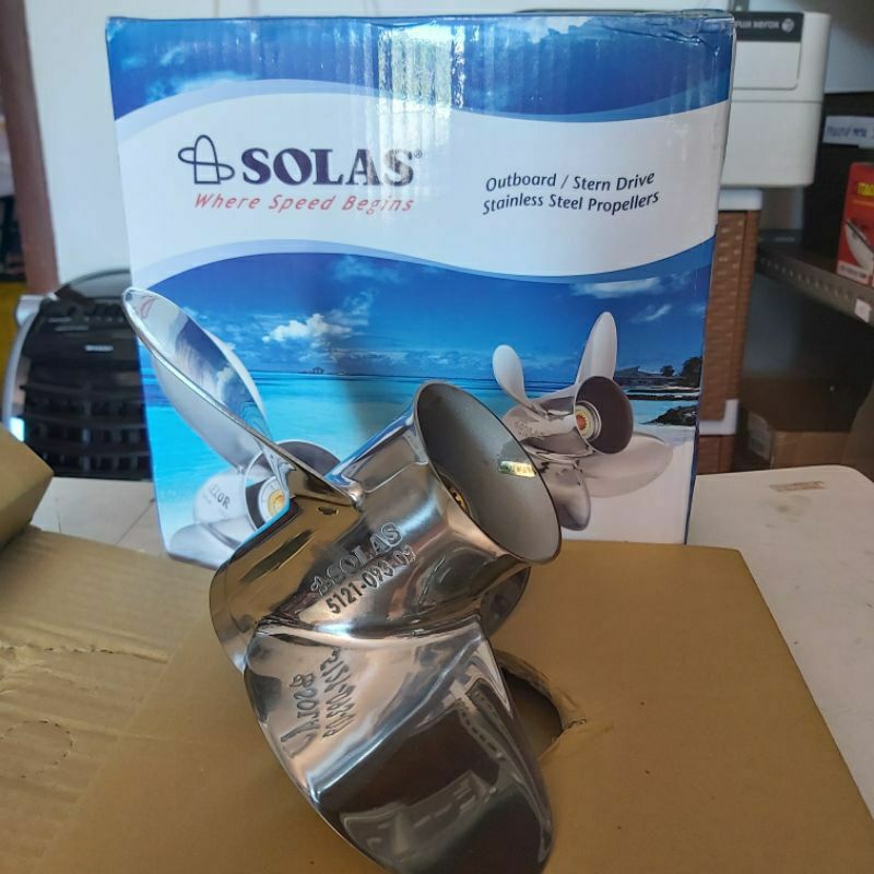 Propeller Solas untuk mesin tempel Tohatsu 18pk stenlis pitch 9