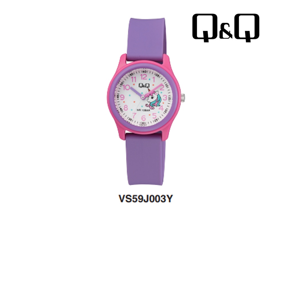 Jam Tangan Anak Lucu Colorful Rubber Analog Original Q&amp;Q QNQ QQ VS59 VS59J Series