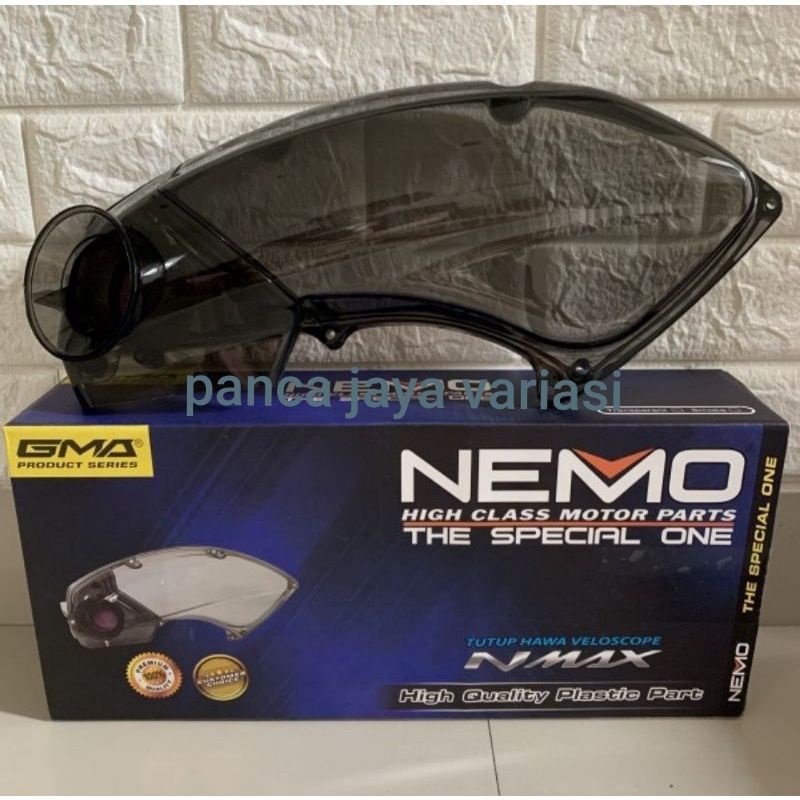 COVER TUTUP HAWA NEMO VELOSCOPE SMOKE NMAX NEW 2020-2022/NMAX OLD/LAMA AEROX 155 NEW MIKA SMOKE ALL NEW NMAX NEW AEROX 155 NEMO