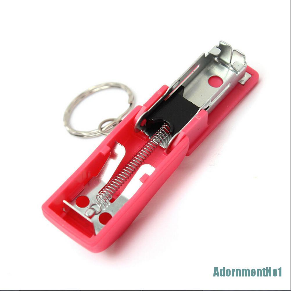 (AdornmentNo1) Gantungan Kunci Stapler Mini Portable Untuk Rumah / Kantor / Sekolah