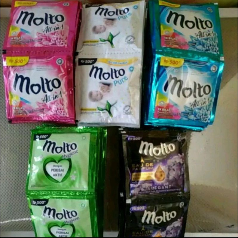 molto sekali bilas pelembut & pewangi pakaian 1 renceng ( isi 12 pcs )# MURAH # HARGA GROSIR #