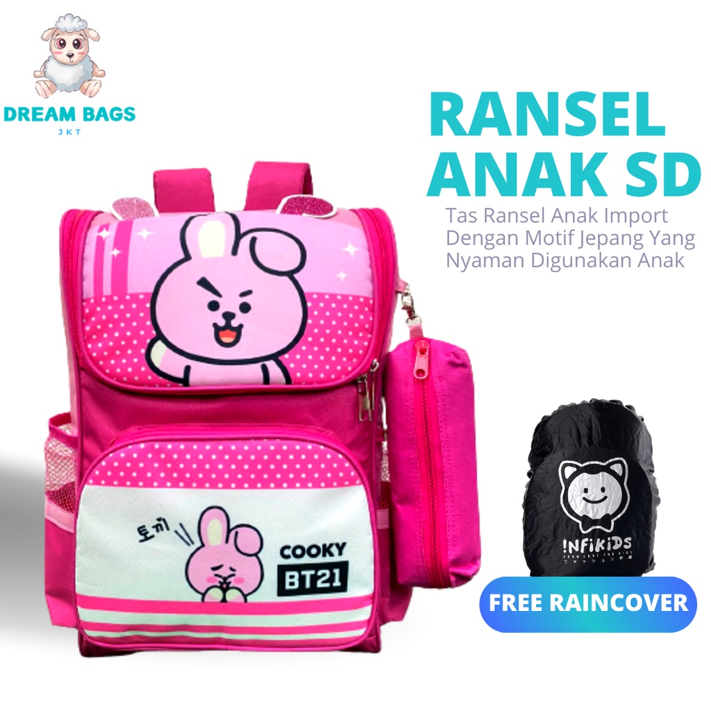 DREAM BAGS Tas Ransel Anak Karakter BT21 DB-2009 Tas Anak SD