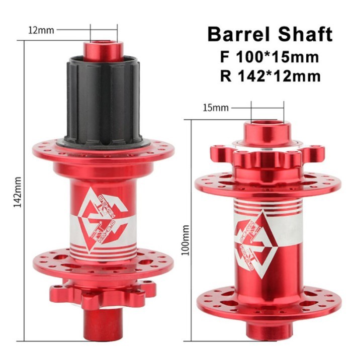 RT Hub Belakang Freehub TA Thru Axle BOOST 32H 142 x 12mm Jangkrik