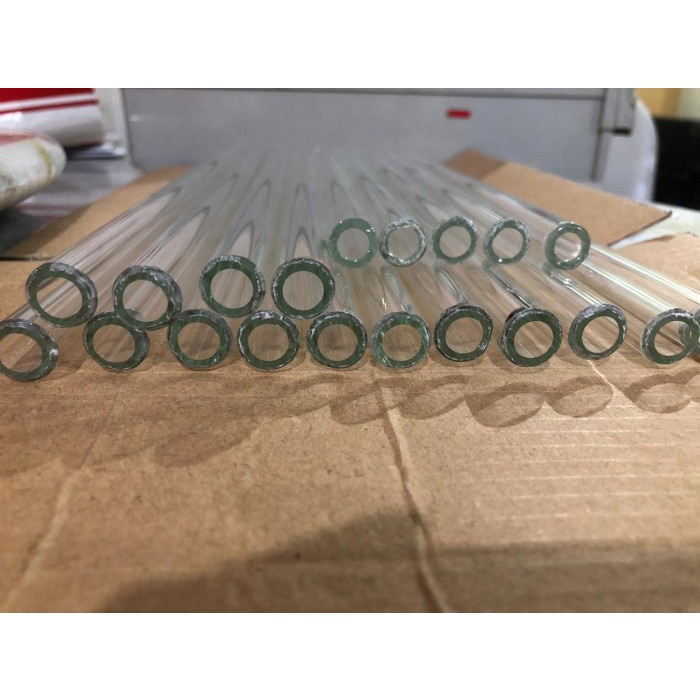 PIPA KACA TABUNG BOILER / PIPA KACA TUBING OD 13MM TEBAL 2,4MM - POTONG