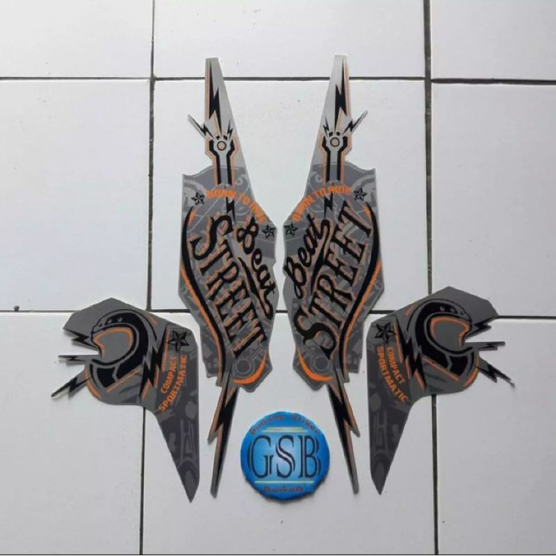 Striping sticker Lis motor Beat Street 2019 silver