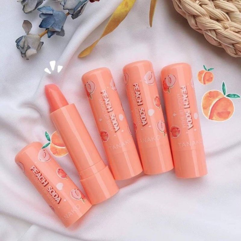 ‼️READY‼️LIP BALM TANAKO PEACH SODA