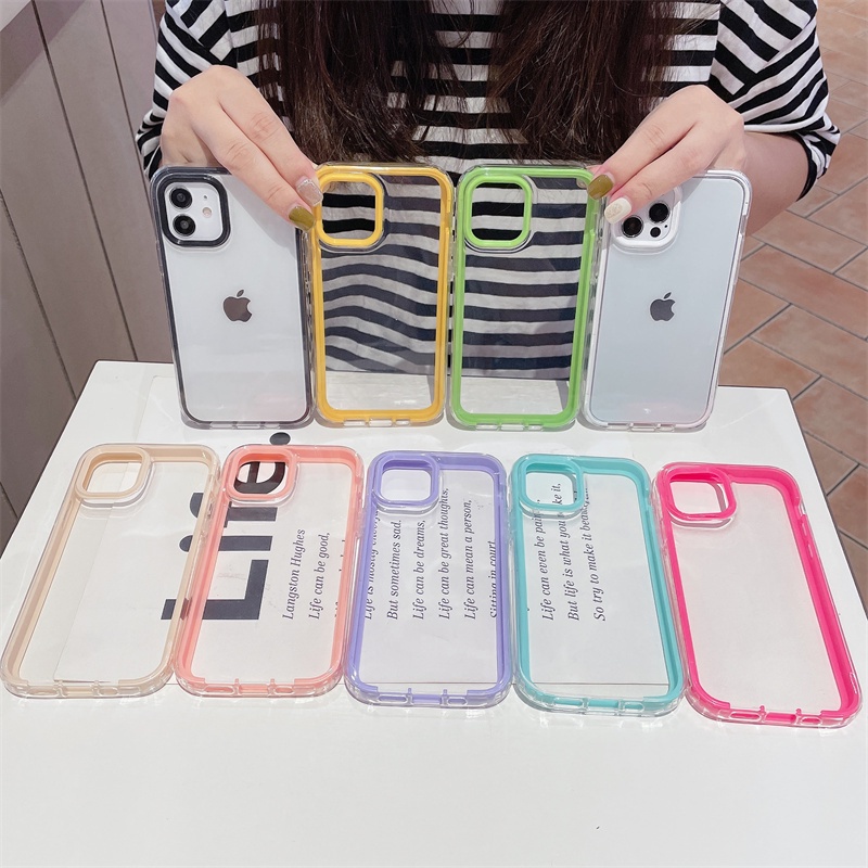 IPHONE Case Cover Case Macaron 3in1 Baru Dilepas Untuk Iphone11 12 13 14 Pro Max Plus X Xs Xr 7 8 Plus SE 2020