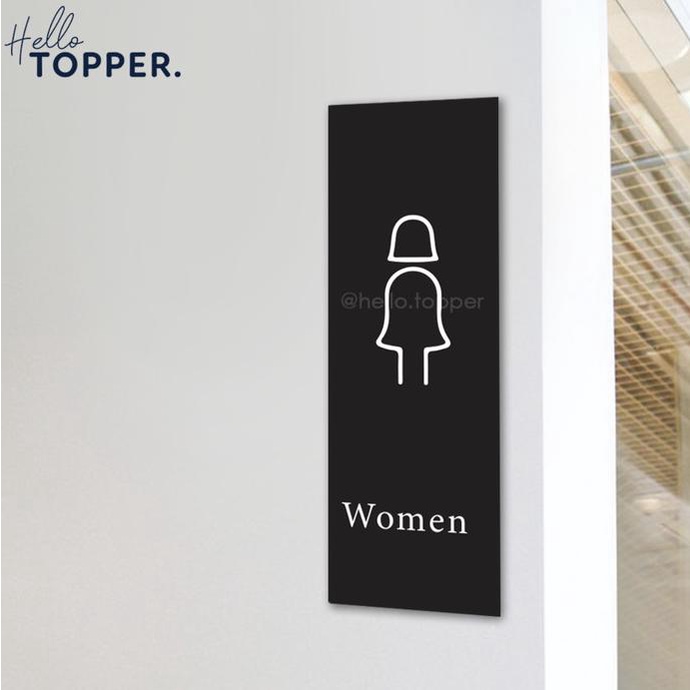 

Sign Board Toilet Women Wanita Restroom Acrylic UV Print Potrait helloto99 Ayo Beli