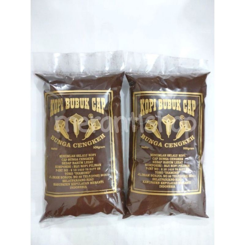 

KOPI BUBUK HALUS / KASAR 500grams CAP BUNGA CENGKEH KHAS DIAMOND
