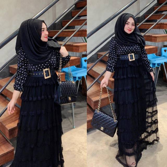 Gamis tutu polkadot by shellasaukia