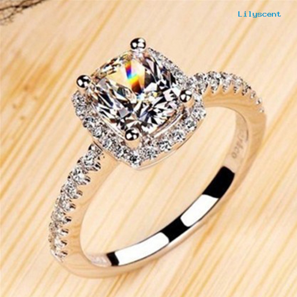 Cincin Jari Cubic Zirconia Inlaid Untuk Wanita