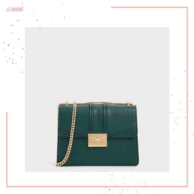 CK Push Lock Front Flap Bag