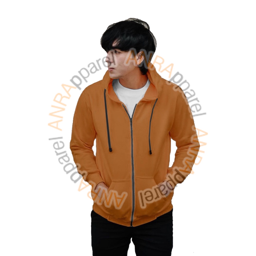 SWEATER HOODIE RESLETING PRIA - Jaket Sweater Zipper Polos