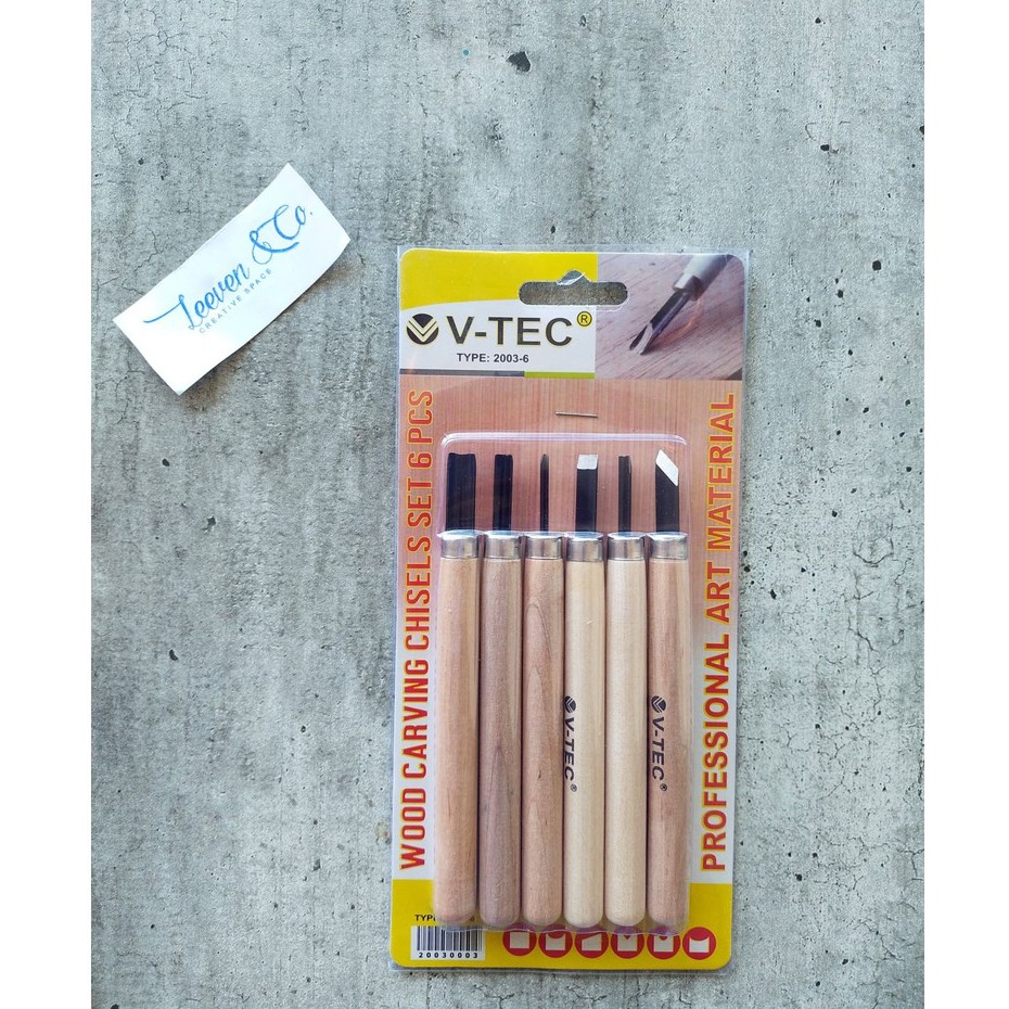 

V-TEC WOOD CARVING CHISELS (PISAU UKIR) 2003-6 (6 PCS)